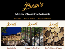 Tablet Screenshot of beausrestaurants.com